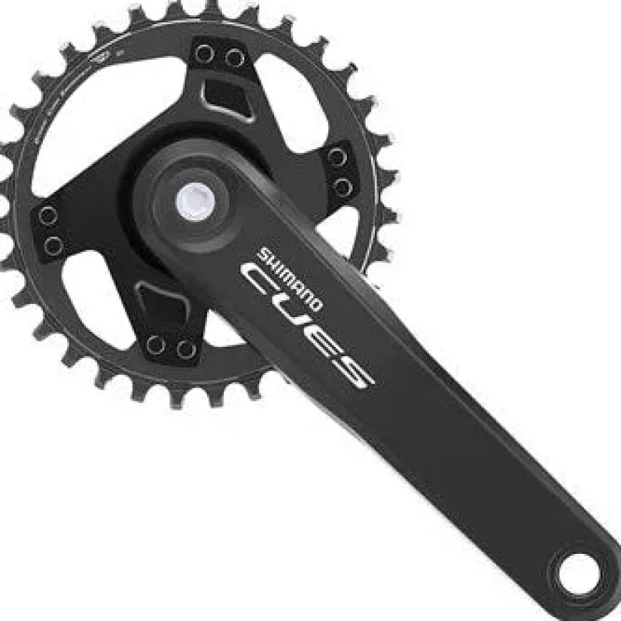 Shimano CUES FC-U4000-1 Crankset - 175mm 9/10/11-Speed 32t Riveted Square Taper JIS Spindle Interface BLK