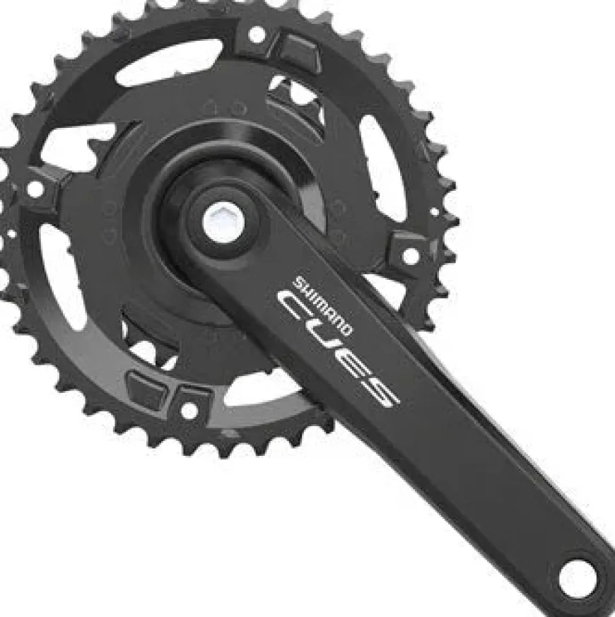 Shimano CUES FC-U4000-2 Crankset - 170mm 9/10/11-Speed 40/26t Riveted Square Taper JIS Spindle Interface BLK