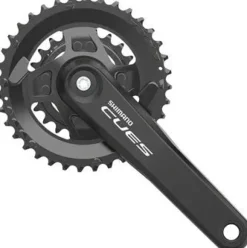 Shimano CUES FC-U4010-2B Crankset - 170mm 9/10/11-Speed 36/22t Riveted Hollowtech II Spindle Interface CL 3mm Outboard BLK