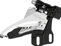 Shimano CUES FD-U4000-E Front Derailleur - 9/10-Speed Double Side Swing E-Type Mount 36/40t Max BLK/Silver