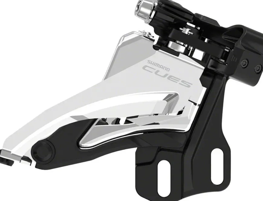 Shimano CUES FD-U4000-E Front Derailleur - 9/10-Speed Double Side Swing E-Type Mount 36/40t Max BLK/Silver
