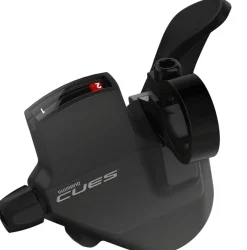 Shimano CUES SL-U4000-L Shifter - Left 2-Speed Rapidfire Plus Mono Optical Gear Display BLK