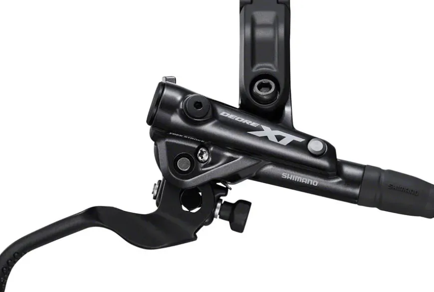 Shimano Deore XT BL-M8100/BR-M8100 Disc Brake Lever - Rear Hydraulic Post Mount 2-Piston Finned Pads I-SPEC EV Clamp Band BLK