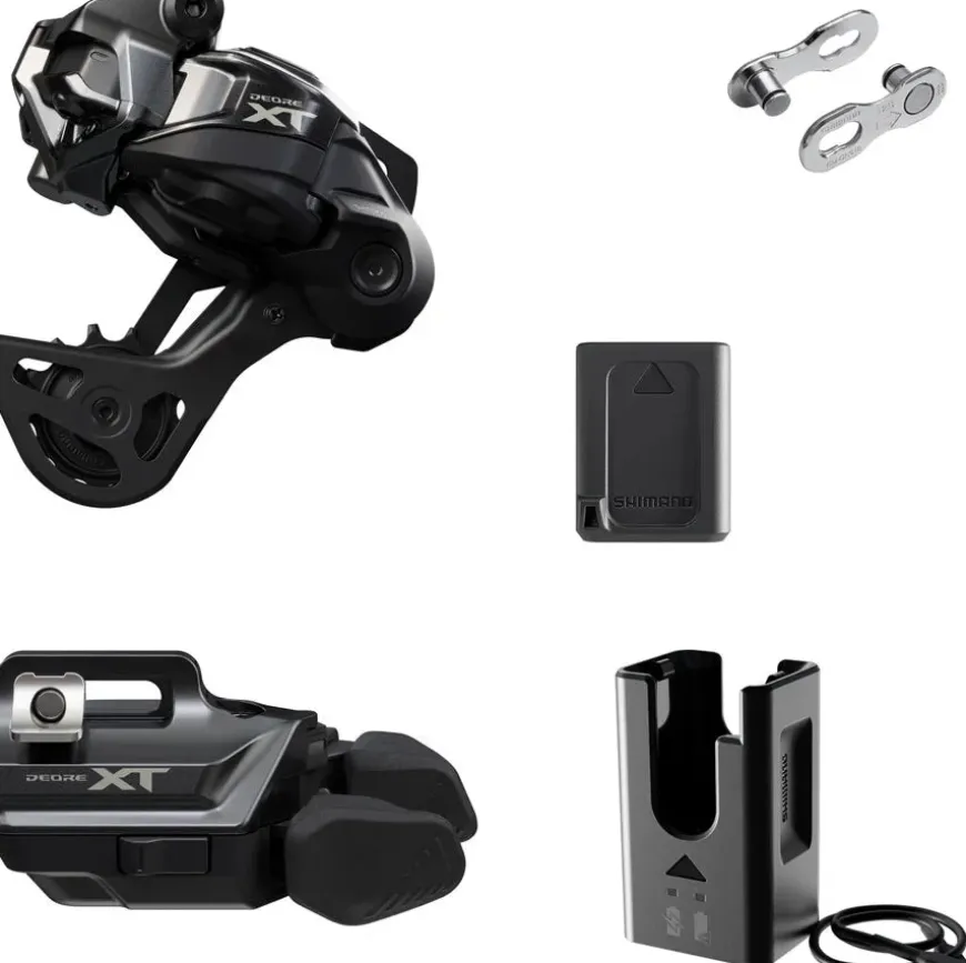 Shimano Deore XT M8250 Di2 Wireless Upgrade Kit - M8250-GS Rear Derailleur M8250-IR I-SPEC EV Shifter Battery Charger Quick Link