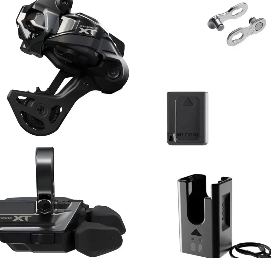 Shimano Deore XT M8250 Di2 Wireless Upgrade Kit - M8250-GS Rear Derailleur M8250-R Shifter Battery Charger Quick Link