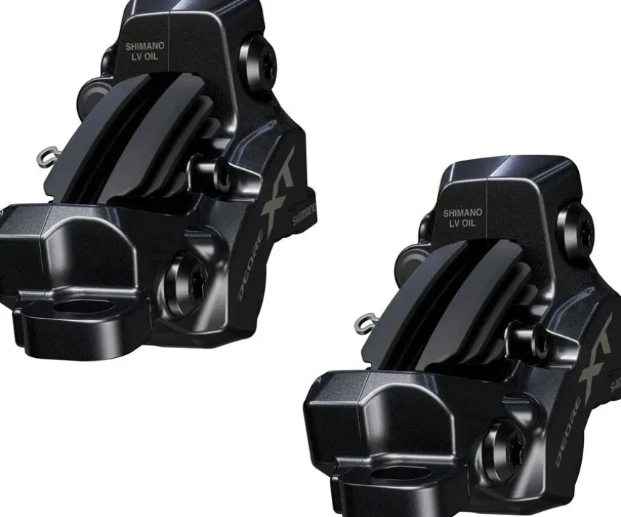 Shimano Deore XT M8200/8220 Disc Brake Upgrade Kit - Right Left BL-M8200 Levers Post Mount Front Rear BR-M8220 4-Piston Calipers