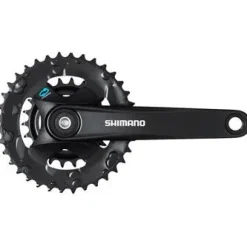 Shimano FC-M315-B2 Crankset - 175mm 7/8-Speed Riveted JIS Square Taper Spindle Interface 48.8mm Chainline BLK