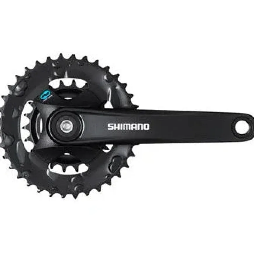 Shimano FC-M315-B2 Crankset - 175mm 7/8-Speed Riveted JIS Square Taper Spindle Interface 48.8mm Chainline BLK