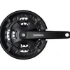Shimano FC-MT101 Crankset - 175mm 9-Speed 40/30/22t Square Taper JIS Spindle Interface 50mm Chainline BLK