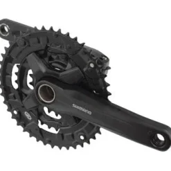 Shimano FC-MT210-3 Crankset - 175mm 9-Speed 44/32/22t Riveted 50mm Chainline BLK