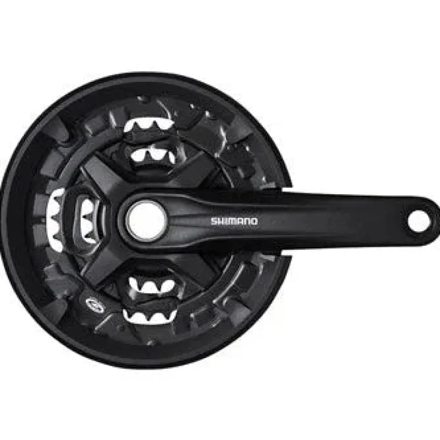 Shimano FC-MT210-3 Crankset - 170mm 9-Speed 40/30/22t Riveted 50mm Chainline BLK