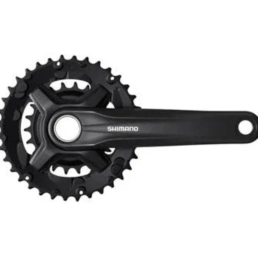 Shimano FC-MT210-2 Crankset - 170mm 9-Speed 36/22t Riveted 48.8mm Chainline BLK