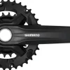 Shimano FC-MT210-2 Crankset - 175mm 9-Speed 46/30t 48.8mm Chainline Riveted BLK