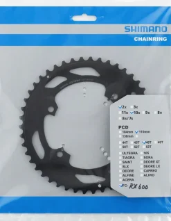 Shimano FC-RX600-10 Chainring - 46t 110 BCD For 2x10 Black