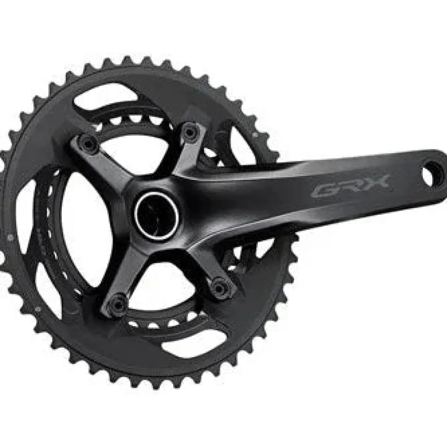 Shimano GRX FC-RX600-11 Bicycle Crankset - 170mm, 11-Speed, 46/30t, 110/80 BCD, Hollowtech II Spindle Interface
