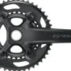 Shimano GRX FC-RX610-2 Crankset - 172.5mm 12-Speed 46/30t 110/80 BCD Hollowtech II Spindle Interface BLK
