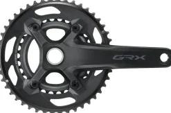 Shimano GRX FC-RX610-2 Crankset - 172.5mm 12-Speed 46/30t 110/80 BCD Hollowtech II Spindle Interface BLK