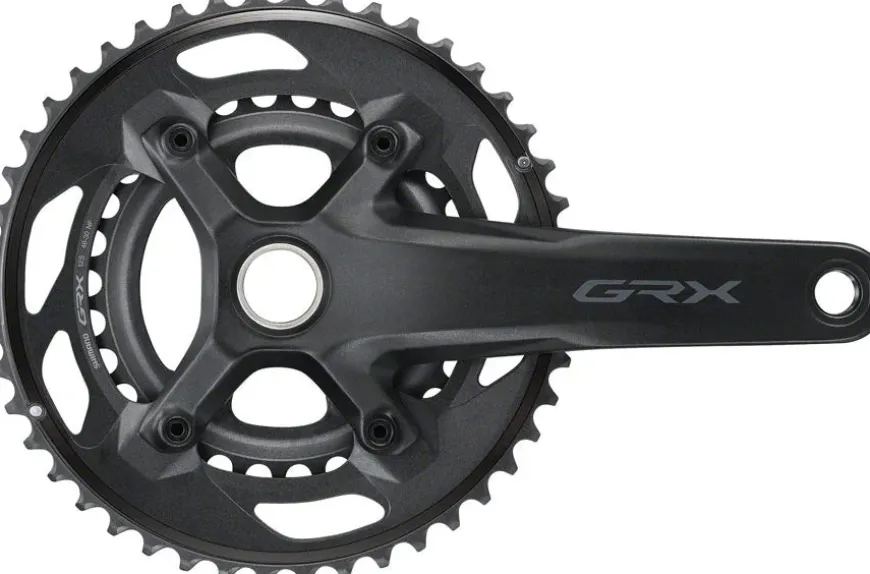 Shimano GRX FC-RX610-2 Crankset - 172.5mm 12-Speed 46/30t 110/80 BCD Hollowtech II Spindle Interface BLK