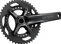 Shimano GRX FC-RX600-11 Crankset - 170mm 11-Speed 46/30t 110/80 BCD Hollowtech II Spindle Interface BLK
