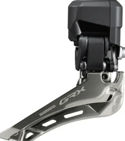 Shimano GRX FD-RX825 Di2 Front Derailleur - 2x12-Speed Braze-on Down Swing For 46-48t Max BLK/Silver