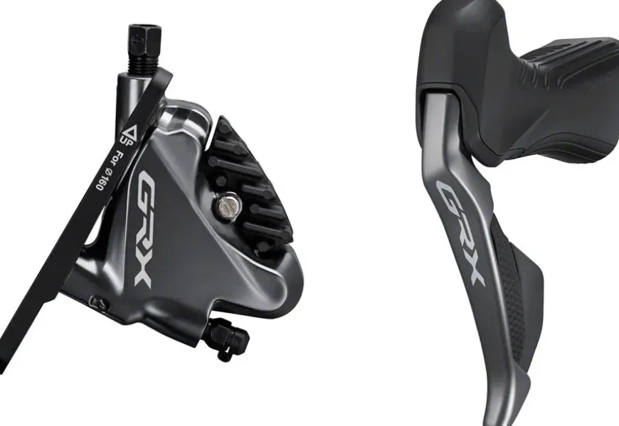 Shimano GRX ST-RX815 2 x 11-Speed Di2 Left Drop-Bar Shifter/Hydraulic Brake Lever BR-RX810 Flat Mount Caliper Pre-Bled 1000mm Hose