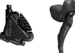 Shimano GRX ST-RX600 Shift/Brake Lever BR-RX400 Hydraulic Disc Brake Caliper - Right/Rear 11-Speed Flat Mount Caliper BLK