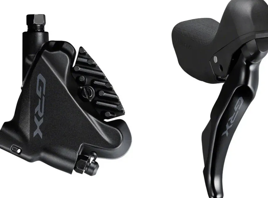 Shimano GRX ST-RX400/BR-RX400 Hydraulic Disc Brake Brake/Shift Lever - Right 10-Speed Flat Mount Finned Resin Pads BLK