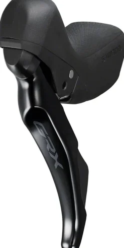 Shimano GRX ST-RX400/BR-RX400 Hydraulic Disc Brake Brake/Shift Lever - Left 2x10-Speed Flat Mount Finned Resin Pads BLK