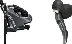 Shimano GRX ST-RX810-LA/BR-RX810 Disc Brake Lever/Drop Bar Seatpost Remote - Front Hydraulic Flat Mount Resin Pads BLK