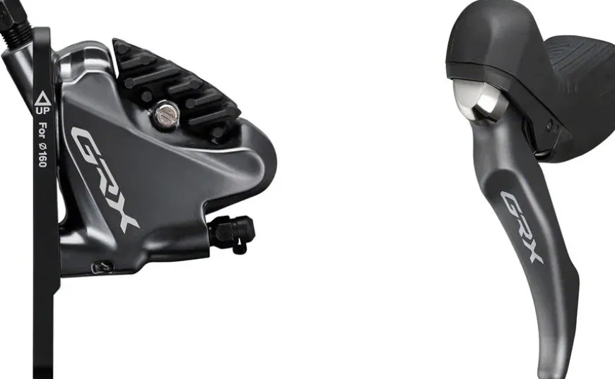 Shimano GRX ST-RX810-LA/BR-RX810 Disc Brake Lever/Drop Bar Seatpost Remote - Front Hydraulic Flat Mount Resin Pads BLK