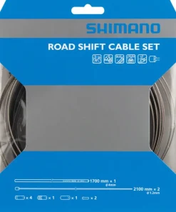 Shimano Road Stainless Derailleur Cable and Housing Set Black