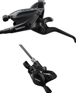 Shimano ST-EF505 EZ Fire Plus Shift/Brake Lever BR-MT200 Disc Brake Caliper - Left/Front 3x Shift 2-Piston BLK