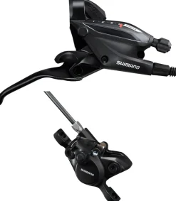 Shimano ST-EF505 EZ Fire Plus Shift/Brake Lever BR-MT200 Disc Brake Caliper - Right/Rear 7-Speed 2-Piston BLK