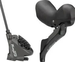 Shimano Tiagra ST-4720/BR-4770 Mechanical Shift/Hydraulic Brake Lever Caliper - Rear Flat Mount Finned Resin Pads BLK