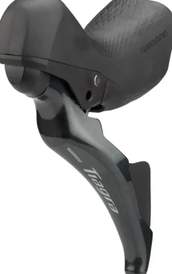 Shimano Tiagra ST-4725/BR-4770 Mechanical Shift/Hydraulic Brake Lever Caliper - Front Flat Mount Finned Resin Pads BLK