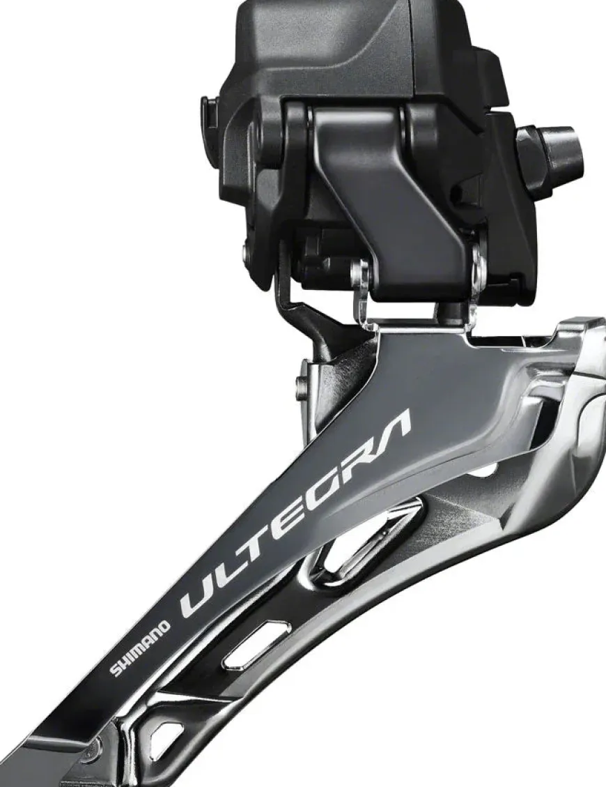Shimano Ultegra FD-R8150 Di2 Front Derailleur - 2x12-Speed Braze-on Down Swing For 50-54t Max BLK/Silver