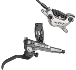 Shimano XTR BL- M9120/BR-M9120 Disc Brake Lever - Front Hydraulic Post Mount Finned Metal Pads Gray