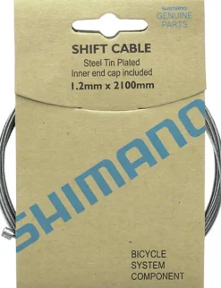 Shimano Zinc Derailleur Cable 1.2 x 2100mm 10-pack