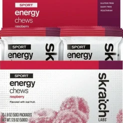Skratch Labs Sport Energy Chews: Raspberry, Box of 10