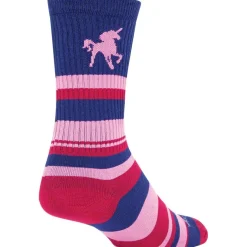 SockGuy Crew Unicorn Bike Socks - Pink/Purple