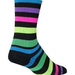 SockGuy SGX Night Bright Bike Socks - Multi-Color