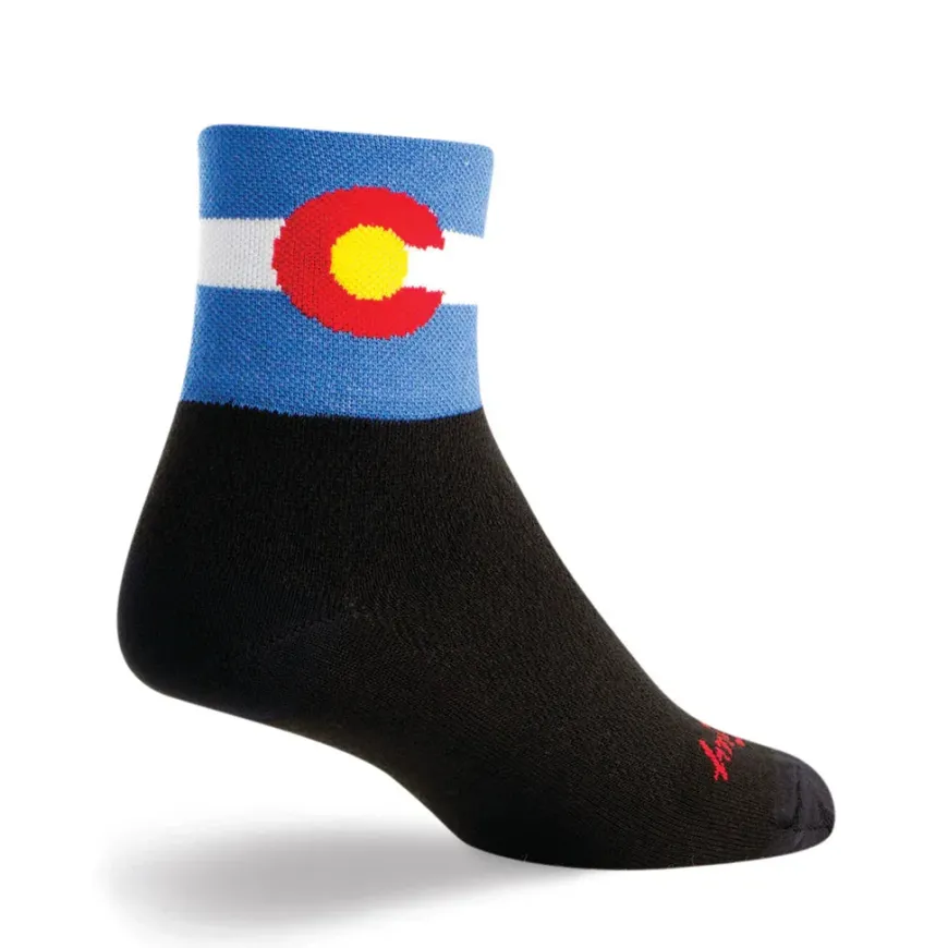 SockGuy Sockguy Colorado Flag 5-9 Black