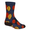 SockGuy Sockguy Leaves Wool Socks 9-13 Blue/Red/Yellow