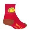 SockGuy Sockguy Tacotherapy Socks 5-9 Red/Yellow