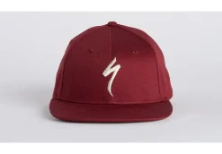 Specialized flat brim hat garnet red/birch white osfa
