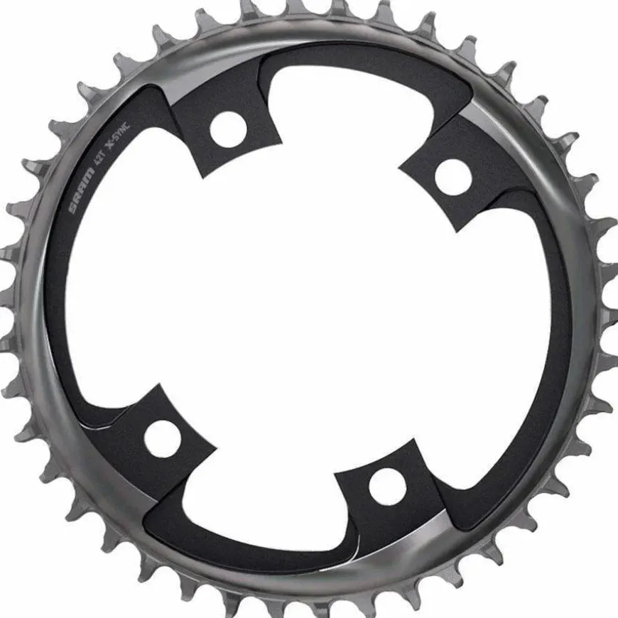 SRAM 42 Tooth 107mm BCD x 4-Bolt 1x12-Speed X-Sync Chainring, Polar Gray