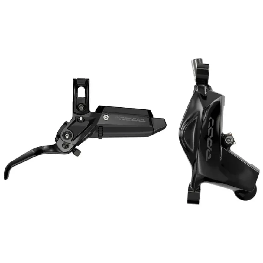 SRAM Code Silver Stealth Disc Brake Lever - Rear Post Mount 4-Piston Aluminum Lever SS Hardware BLK C1