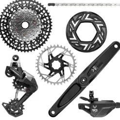 SRAM Eagle 90 Ebike Groupset - 160mm Brose 36T Clip-on Guard Chain XS-1275 10-52t Single Click Shifter Rear Derailleur