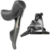 SRAM Force AXS HRD eTap Shift/Brake Lever Hydraulic Disc Brake Caliper - Right/Rear Flat Mount 20mm Offset Iridescent Gray/Blk D2