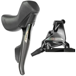 SRAM Force AXS HRD eTap Shift/Brake Lever Hydraulic Disc Brake Caliper - Right/Rear Flat Mount 20mm Offset Iridescent Gray/Blk D2